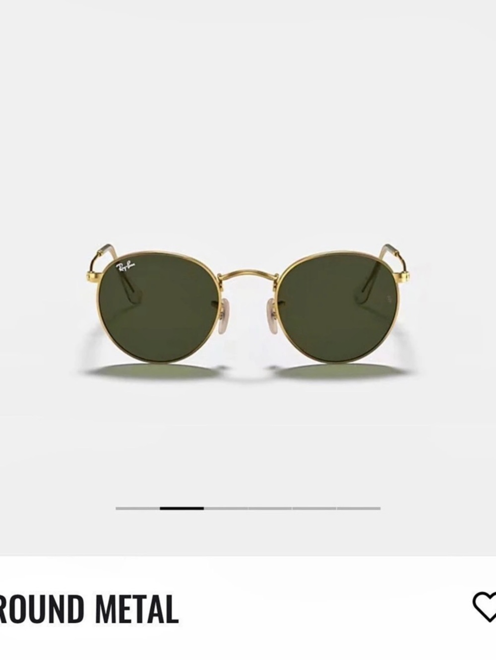 Ray-Ban Round Metal Sunglasses Gold & Green Women’s